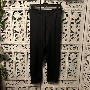 SCULPTURE DARING BLACK HIGH WAISTED FORM FITTED SPANDEX LEGGINGS